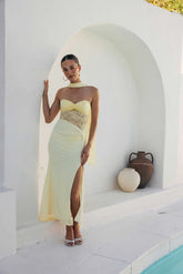 Olandria Lace Twist Maxi Dress