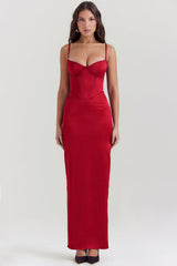 ruby corset maxi dress