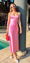 Elegant Spaghetti Straps Scoop Mermaid Long Prom Dress, Evening Dress, PD382014