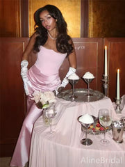 Stunning Pink Strapless Long Mermaid Prom Dress, Evening Dress, PD382157