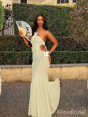 Sexy Mint Green Halter Long Mermaid Prom Dress, Evening Dress, PD382180