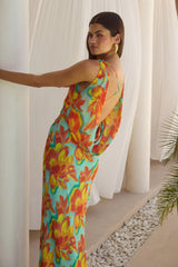 TIANA MAXI DRESS - DIAZ AQUA