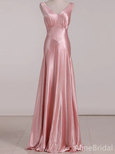 Elegant V-neck Pink Trumpet Long Prom Dress, Evening Dress, PD37749
