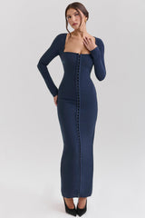 midnight bodycon maxi dress - sale