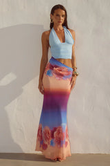 ALEXIS HALTER CUT OUT MAXI DRESS - NADIA PINK OMBRE