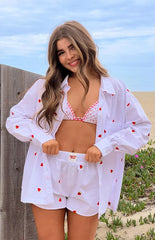 Brad White Strawberry Embroidered Boxer Shorts