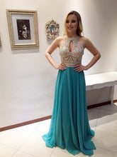 Long Beaded Hater Vintage Elegant Ball Gown Custom Prom Dresses Online. AB015