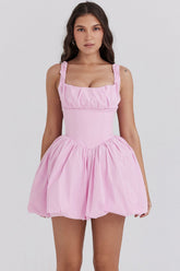 cotton candy cotton tulle mini dress