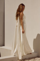 GABRIELLA COWL MAXI DRESS - IVORY