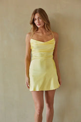 Logan Cowl Neck Mini Dress