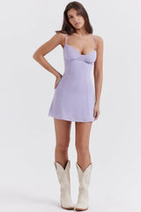 lavender mini dress