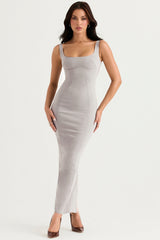 smoke bodycon maxi dress