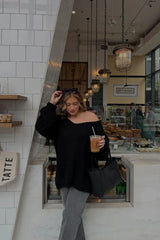 Delvey Black Chunky Knit Sweater