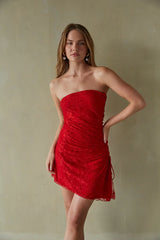 Bethany Strapless Cinch Mini Dress