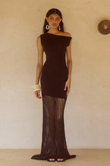 JACQUES KNIT MAXI DRESS - CHOCOLATE