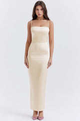 vintage cream maxi dress