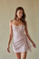 Vivian Corset Sequin Mini Dress