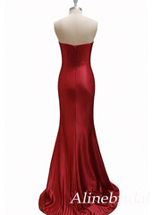 Sexy Red Strapless Long Mermaid Prom Dress, Evening Dress, PD382026